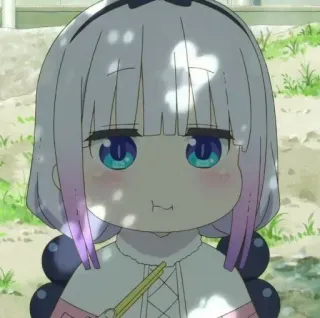 🍮 2ec9c1b0 Kanna Kamui Miss Kobayashi's Dragon Maid Аниме, Канна, Дракон-горничная, Милый, Каваий, Еда, Палочки telegram sticker