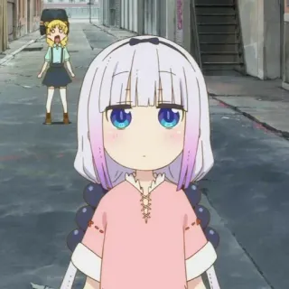 🍡 5eb8edc6 Kanna Kamui Miss Kobayashi's Dragon Maid Аниме, Канна Камуи, Милый, Dragon Maid, Аниме девушка telegram sticker