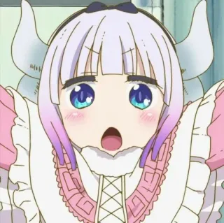 🍮 be15908f Kanna Kamui Miss Kobayashi's Dragon Maid Аниме, Дракон, Каваий, Милый, Канна, Канна Камуи, Дракон-горничная Кобаяши telegram sticker