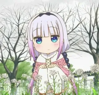 🍡 c4719648 Kanna Kamui Miss Kobayashi's Dragon Maid Аниме, Канна, Каваий, Милая, Девушка, Dragon Maid telegram sticker