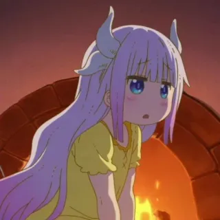 🍡 ebc34977 Kanna Kamui Miss Kobayashi's Dragon Maid Аниме, Дракон, Милый, Канна, Манга telegram sticker