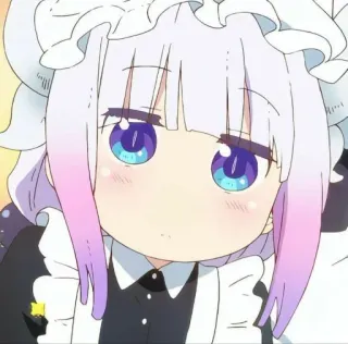 🍮 fa92742a Kanna Kamui Miss Kobayashi's Dragon Maid Аниме, Кавай, Дракон, Горничная, Мило, Канна telegram sticker