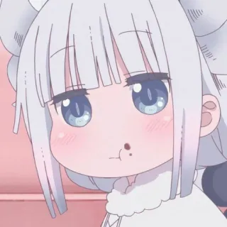 💕 144920d2 Kanna Kamui Miss Kobayashi's Dragon Maid anime, cute, kawaii, kanna kamui, dragon maid, cartoon telegram sticker