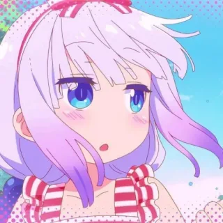 💕 361459ad Kanna Kamui Miss Kobayashi's Dragon Maid anime, kanna kamui, dragon maid, cute, kawaii, chibi telegram sticker