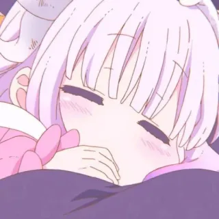 💕 566fa8ef Kanna Kamui Miss Kobayashi's Dragon Maid anime, kanna, cute, kawaii, dragon telegram sticker
