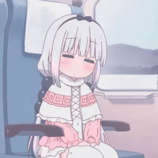 💕 5f84327a Kanna Kamui Miss Kobayashi's Dragon Maid anime, dragon, loli, cute, kawaii telegram sticker