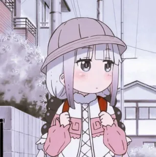 💕 6ff3048b Kanna Kamui Miss Kobayashi's Dragon Maid anime, cartoon, kanna kamui, cute, kawaii, miss kobayashi's dragon maid telegram sticker