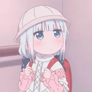 💕 912fcb2c Kanna Kamui Miss Kobayashi's Dragon Maid anime, kawaii, cute, kanna, kanna kamui, dragon maid telegram sticker