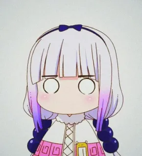 💕 a5b08553 Kanna Kamui Miss Kobayashi's Dragon Maid anime, kanna, kanna kamui, miss kobayashi's dragon maid, cute, chibi telegram sticker