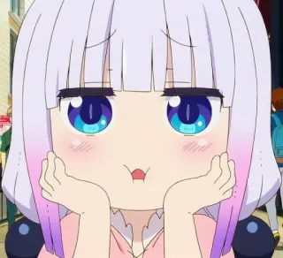 💕 b05ff552 Kanna Kamui Miss Kobayashi's Dragon Maid anime, kanna kamui, cute, kawaii, dragon maid, manga telegram sticker