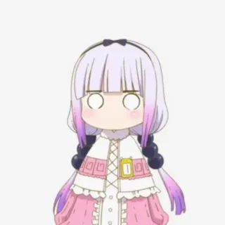 💕 c3a9869f Kanna Kamui Miss Kobayashi's Dragon Maid anime, cartoon, kanna, kanna kamui, dragon maid, kawaii, cute telegram sticker