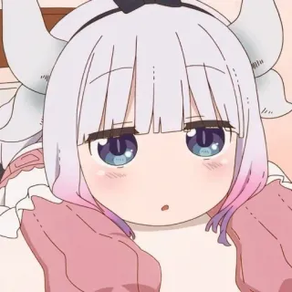 💕 ddfb521e Kanna Kamui Miss Kobayashi's Dragon Maid anime, kawaii, kanna, dragon, cute, chibi telegram sticker