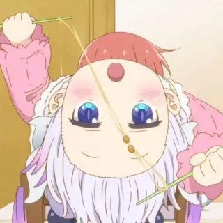 💕 ffc79242 Kanna Kamui Miss Kobayashi's Dragon Maid anime, dragon, kawaii, cute, kanna, miss kobayashi's dragon maid telegram sticker