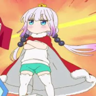 😎 7f05c874 Kanna Kamui Miss Kobayashi's Dragon Maid anime, Kanna Kamui, Dragon Maid, schattig, kawaii telegram sticker