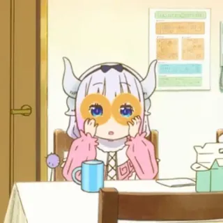 Kanna Kamui by @iLUC1E whatsapp stickers