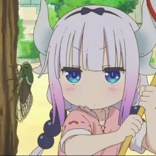 🍥 0afed3d0 Kanna Kamui Miss Kobayashi's Dragon Maid anime, dragon, cute, kanna, loli, kawaii telegram sticker