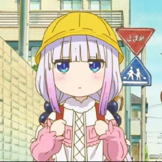 🍥 5dda7cdf Kanna Kamui Miss Kobayashi's Dragon Maid anime, kanna, dragon, cute, kawaii, sticker telegram sticker