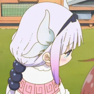 🍥 65b6accb Kanna Kamui Miss Kobayashi's Dragon Maid anime, dragon, cute, kanna, kanna kamui telegram sticker