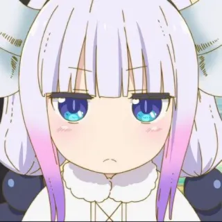 🍥 6a4fc580 Kanna Kamui Miss Kobayashi's Dragon Maid anime, dragon, kanna, cute, chibi telegram sticker