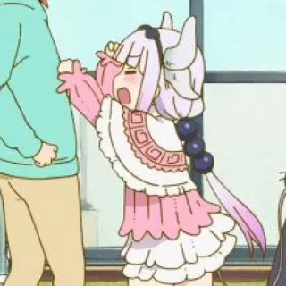 🍥 865e32e0 Kanna Kamui Miss Kobayashi's Dragon Maid anime, kanna kamui, dragon maid, kawaii, cute telegram sticker