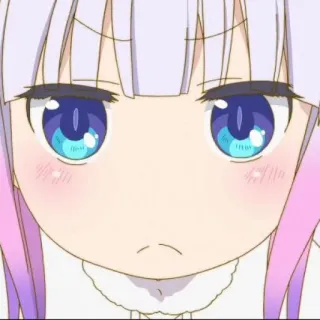 🍥 a10ffa2b Kanna Kamui Miss Kobayashi's Dragon Maid anime, kanna, dragon, cute, character telegram sticker