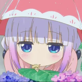 🍥 a5e081f3 Kanna Kamui Miss Kobayashi's Dragon Maid anime, kanna, kanna kamui, dragon maid, cute, snail telegram sticker