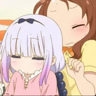 🍥 b2af3da6 Kanna Miss Kobayashi's Dragon Maid anime, kanna, dragon maid, cute, kawaii, friendship telegram sticker