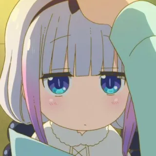 🍥 c58adccc Kanna Kamui Miss Kobayashi's Dragon Maid anime, Kanna Kamui, chibi, cute, dragon, girl telegram sticker