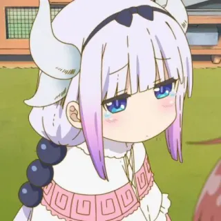 🍥 c647b9c7 Kanna Kamui Miss Kobayashi's Dragon Maid anime, dragon, cute, sad, crying, kawaii, kanna telegram sticker