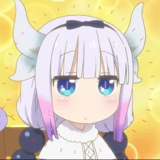 🍥 ca49aaed Kanna Kamui Miss Kobayashi's Dragon Maid anime, kanna, dragon, maid, cute, kawaii telegram sticker