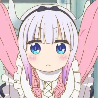 🍥 cde91a88 Kanna Kamui Miss Kobayashi's Dragon Maid anime, dragon, cute, manga, kawaii, child telegram sticker