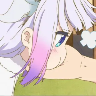 🍥 dfa741dd Kanna Kamui Miss Kobayashi's Dragon Maid anime, kanna, dragon maid, cute, kawaii, cartoon telegram sticker