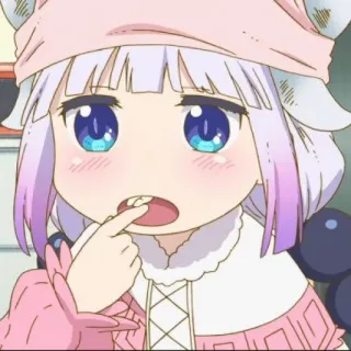 🍥 f75ac5a8 Kanna Kamui Miss Kobayashi's Dragon Maid anime, Kanna, dragon, cute, chibi, manga, kawaii telegram sticker