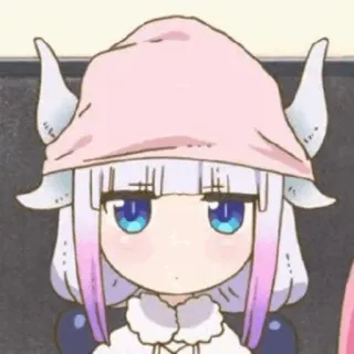 🍬 1d9de1be Kanna Kamui Miss Kobayashi's Dragon Maid Anime, Drago, Kanna, Kawaii, Carino, Manga telegram sticker
