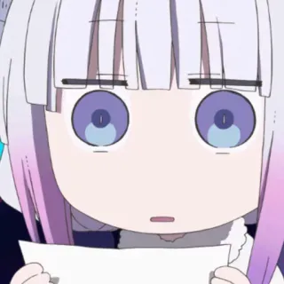 🍬 26592fa9 Kanna Kamui Miss Kobayashi's Dragon Maid Anime, Kanna Kamui, Carino, Kawaii, Dragon Maid, Adesivo telegram sticker