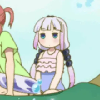 🍬 3b6dcc1a Kanna Kamui Miss Kobayashi's Dragon Maid Anime, Drago, Carino, Kanna, Kanna Kamui, Miss Kobayashi's Dragon Maid, Kawaii telegram sticker
