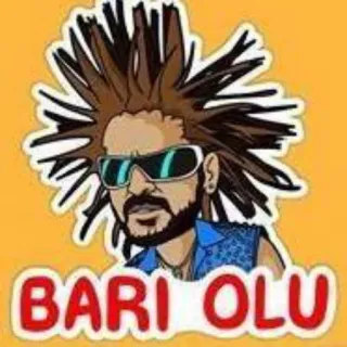 😤 f7e392b0 BARI OLU desenho animado, personagem, óculos de sol, homem, ilustração whatsapp sticker