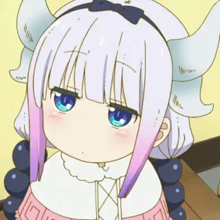 😐 11ef7d02 Kanna Kamui Miss Kobayashi's Dragon Maid аниме, дракон, Канна, милый, каваий telegram sticker