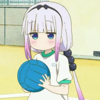 😑 776e8c48 Kanna Miss Kobayashi's Dragon Maid аниме, дракон, Канна Камуи, милый, каваий telegram sticker