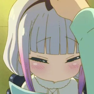 🙄 b89e4860 Kanna Kamui Miss Kobayashi's Dragon Maid Аниме, Канна, Милый, Дракон, Манга, Погладить по голове telegram sticker