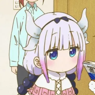 🍬 174f44eb Kanna Kamui Miss Kobayashi's Dragon Maid Anime, Drache, Loli, Süß, Kawaii telegram sticker