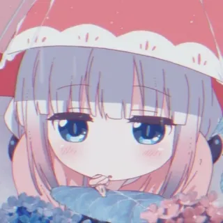 🎀 2b946770 Kanna Kamui Miss Kobayashi's Dragon Maid 动漫, 可爱, 康娜, 小林家的龙女仆, 萝莉 telegram sticker