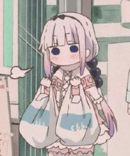 🎀 3d487042 Kanna Kamui Miss Kobayashi's Dragon Maid 动漫, 康娜, 龙, 可爱, 购物, 包包 telegram sticker