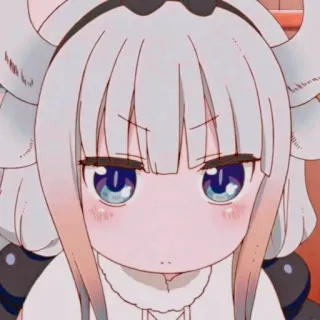 🎀 b0a1239f Kanna Kamui Miss Kobayashi's Dragon Maid 动漫, 龙, 康娜卡姆依, 可爱, 卡哇伊 telegram sticker