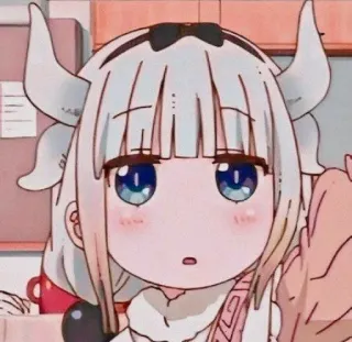 🎀 ca4bb437 Kanna Kamui Miss Kobayashi's Dragon Maid 动漫, 康娜, 龙, 可爱, 卡通, Q版 telegram sticker