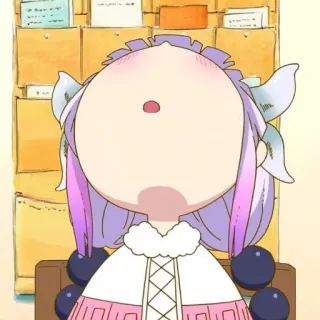 💜 105c3964 Kanna Kamui Miss Kobayashi's Dragon Maid Anime, Niedlich, Drache, Kanna, Manga, Kawaii whatsapp sticker