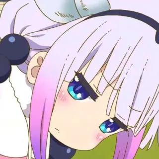💜 32a598f0 Kanna Kamui Miss Kobayashi's Dragon Maid Anime, Kanna Kamui, Dragon Maid, Kawaii, Süß, Anime Mädchen whatsapp sticker