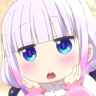 💜 8f812132 Kanna Kamui Miss Kobayashi's Dragon Maid Anime, Kawaii, Drache, Niedlich, Manga whatsapp sticker