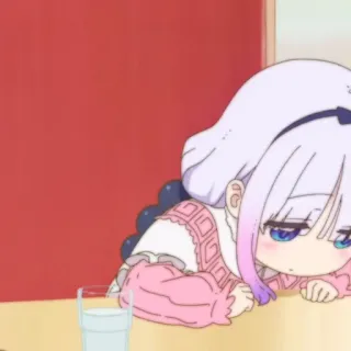 🍚 d330bc14 Kanna Miss Kobayashi's Dragon Maid Anime, Kanna, Naga, Lucu, Chibi, Mengantuk telegram sticker