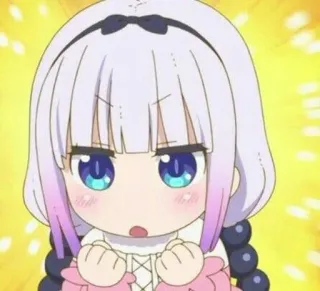 🤗 6d56308f Kanna Kamui Miss Kobayashi's Dragon Maid anime, drago, carino, Kanna, kawaii whatsapp sticker